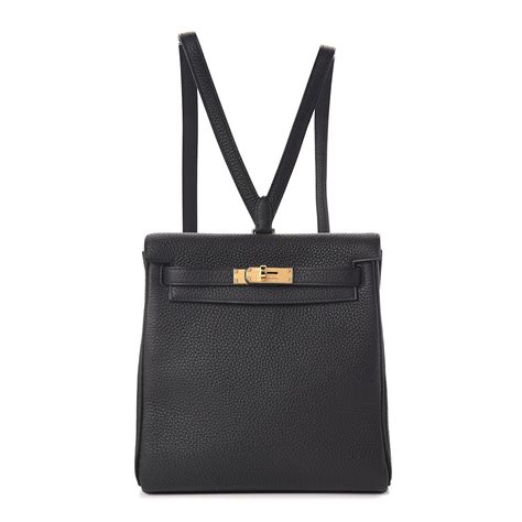 hermes togo kelly ado backpack|HERMES Togo Kelly Ado Backpack Black .